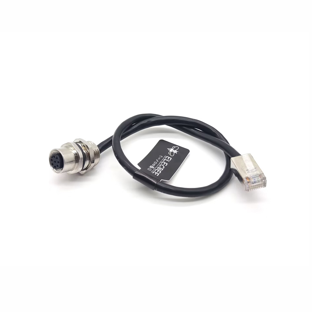 Cavo M12 8 pin femmina A Code Presa per RJ45 Cavo a doppia estremità 0,3 M AWG24