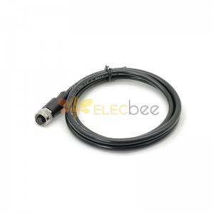 M12 Cable Assembly Female Straight 12 Pins Connector Aviation Socket Electrical Cable 1M AWG26 A Code