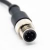 Соединительный кабель M12 4Pin A Code Male Straight Connector to M8 3Pin Female Socket Электрический кабель 2M AWG22