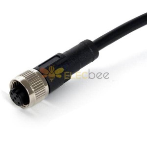 Câble d'extension M12 5 broches femelle connecteur droit à codage A blindé de câble moulé 1 M AWG22 vis CNC