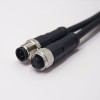 M12 Erkek- Dişi Kablo 180 Derece A Kod 4 Pimli Kablo Kablo Seti Unshiled 1M AWG22