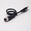 M12 auf USB-Kabel 180 Grad M12 A Code 17 Pin Buchse auf USB A Male Assembly Unshiled 1M AWG26