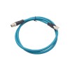 M12 X Coded To RJ45 Cable Assembly 180 Degree M12 8 Pin Male To RJ45 8P8C Male With Blue Plastic Cable 1M AWG24 5m