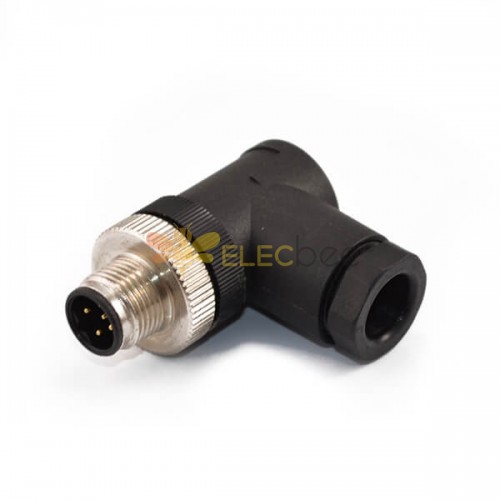 10 pcs M12 Field Wireable Connector B Code Right Angle 5pin Male Non-shield connector