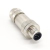 B Codificado M12 Conector 5 Pin Male B Código Shiled Plug Metal Shell Screw-Jont para cabo impermeável