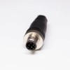 Industrieller, feldkonfektionierbarer, wasserdichter M12-D-Code-Stecker, 4-poliger Stecker mit PG7-Abschirmung