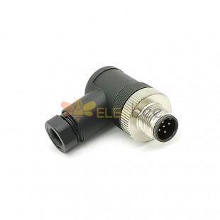 M12 Field Wireable Connector A Code Right Angle 5pin Male Non-shield connector