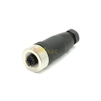 M12 Field Wireable Connector A Code Straight 5pin Female Non-shield connector