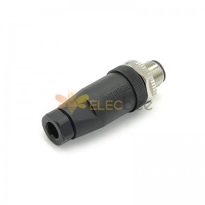 M12 Field Wireable Connector A Code Straight 5pin Male Non-shield connector