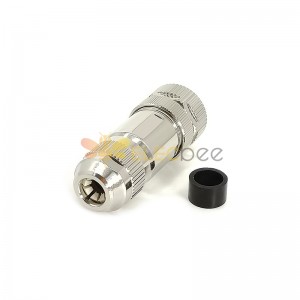 M12 Field Wireable Connector A Code Straight 8pin Female Shield connector