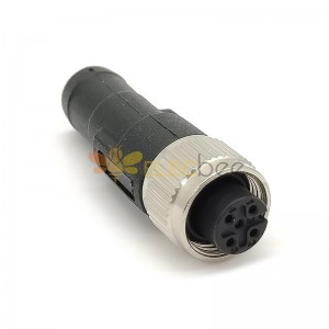 M12 Field Wireable Connector A Code Straight 8pin Female Non-shield connector