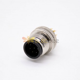 M12 Connector 8 针直公包覆成型焊杯 非屏蔽 A 代码