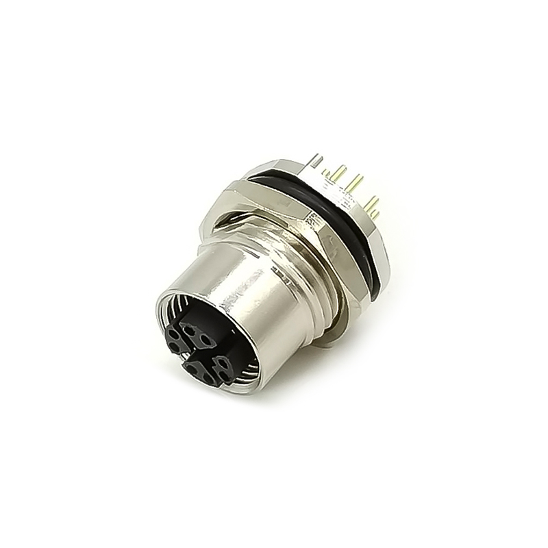 M12 Panel Receptacles X Code Straight 8pin Female Non-shield connector