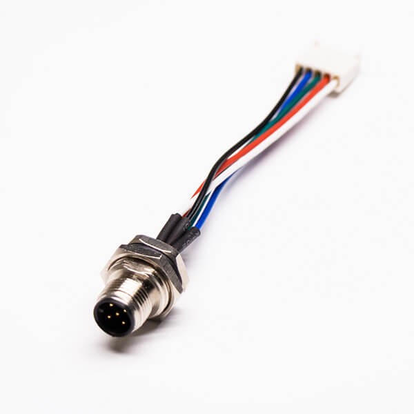 Connecteurs circulaires M12 5Pin A Code Front Mount to 5Pin Terminal AWG24 Wires 30CM Shiled