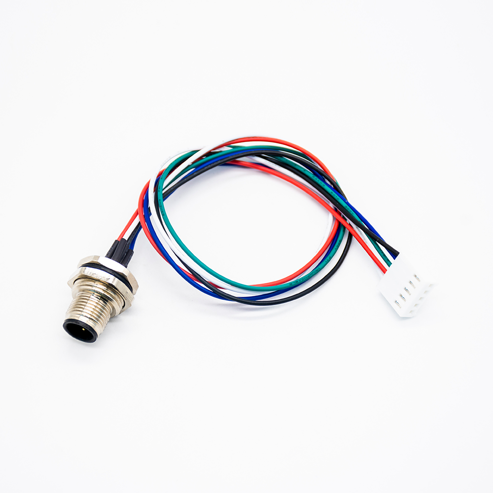 Connecteurs circulaires M12 5Pin A Code Front Mount to 5Pin Terminal AWG24 Wires 30CM Shiled