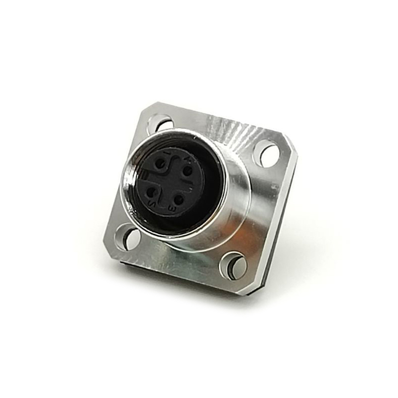 M12 Panel Receptacles A Code Straight 4pin Female Non-shield connector