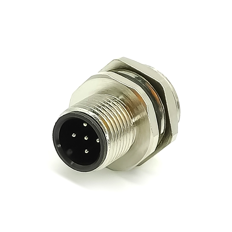 M12 Panel Receptacles A Code Straight 5pin Male Non-shield connector