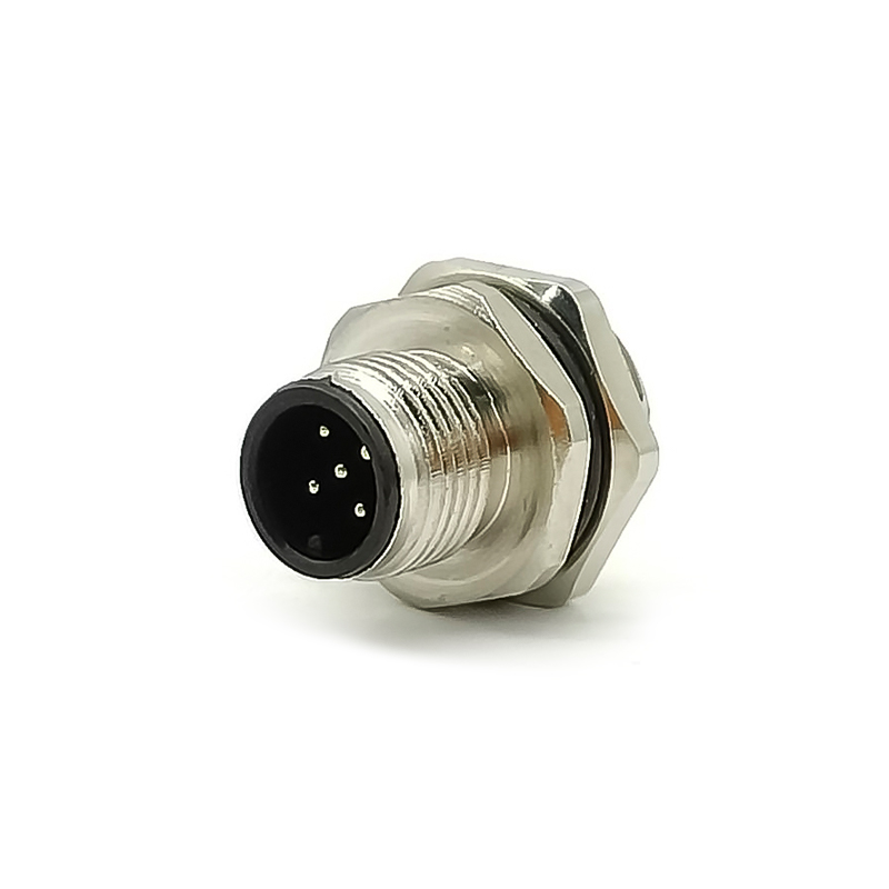 M12 Panel Receptacles A Code Straight 5pin Male Non-shield connector