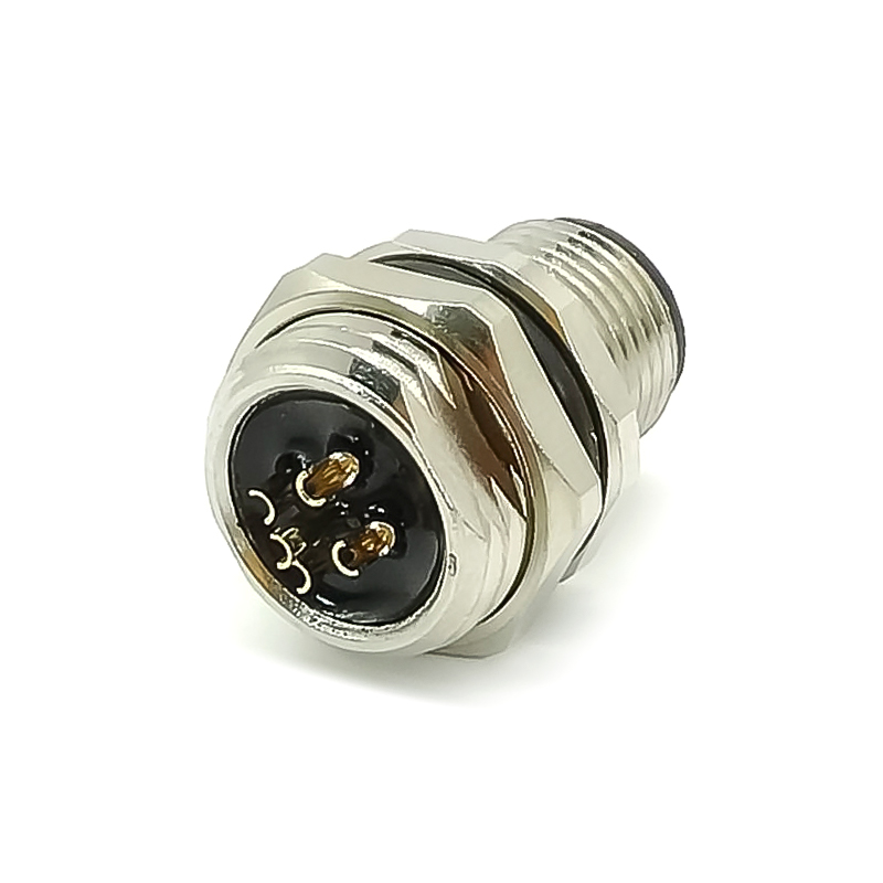 M12 Panel Receptacles A Code Straight 5pin Male Non-shield connector