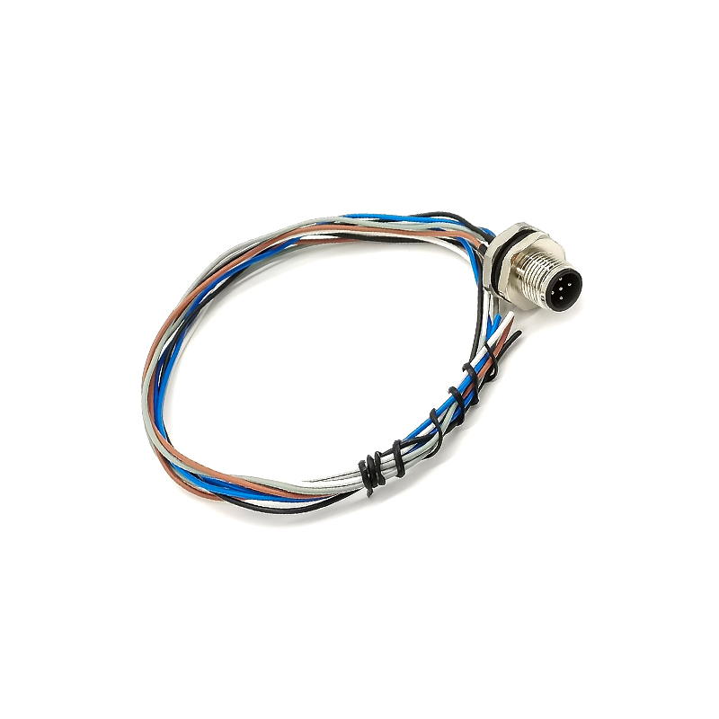 M12 Panel Receptacles B Code Straight 5 pin  Male Non-shield connector with 0.5M cable length