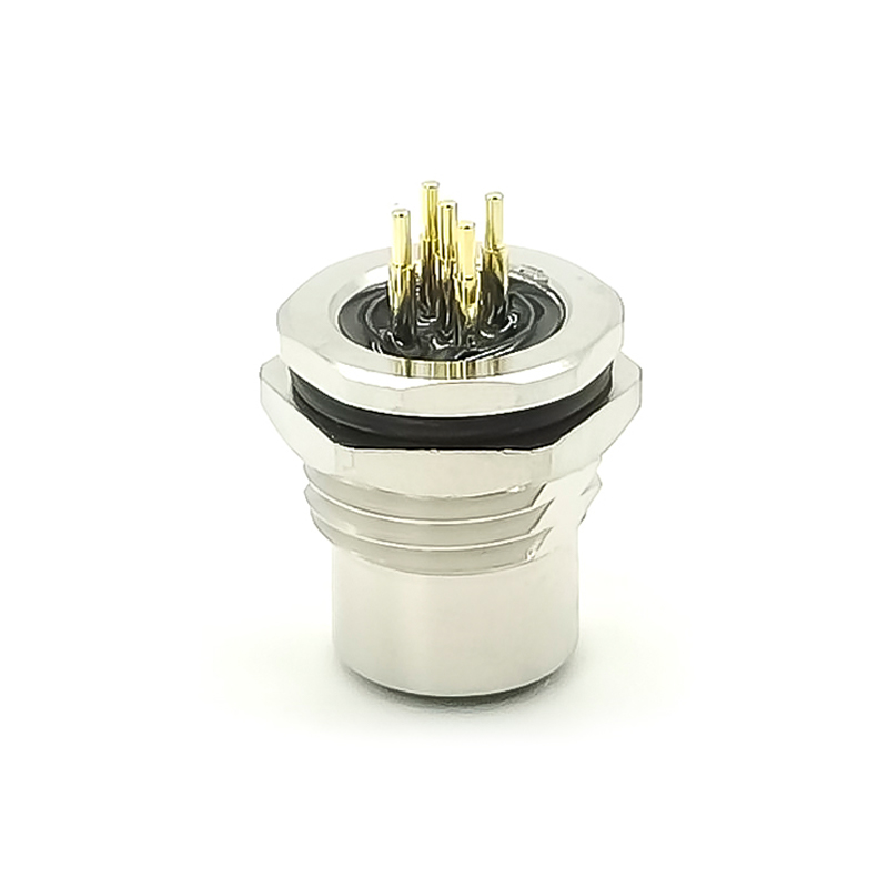 M12 Panel Receptacles B Code Straight 5 pin  Male Non-shield connector with 0.5M cable length