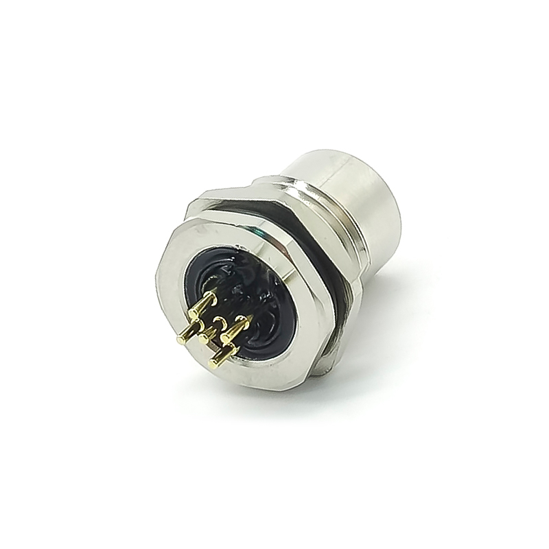 M12 Panel Receptacles B Code Straight 5 pin  Male Non-shield connector with 0.5M cable length