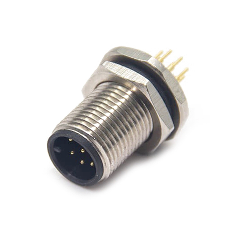 M12 8 Pin Connector Femmina PCB Montare un Codice Front Blukhead Socket Impermeabile