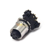 M12 Panel Receptacles A Code Right Angle 4pin Female Non-shield connector