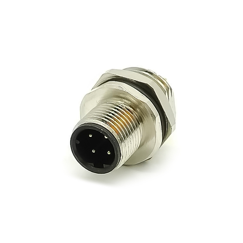 M12 Panel Receptacles D Code Straight 4pin Male Non-shield connector