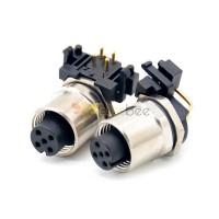 M12 Panel Receptacles A Code Right Angle 5pin Female Non-shield connector