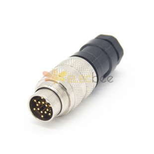 Промышленный коннектор Сигнал M16 14 Pin Прямой водонепроницаемый мужской кабель Plug Non-Shield мужской вилки