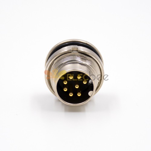 M16 Male 8 Pin Codice Acquaproot Dritto Anteriore Pannello Anteriore Monto Tazza Solder Cup Pannello Receptacles Scudo