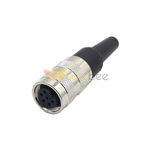 Female plug connector J09 6 pin M16 circular straight connectors