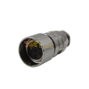 M23 7Pin Buchse Connector Waterproot Straight Power Generation Connector Shield