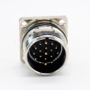 M23 Connector 19 pin Male socket Panel Mount 4 hole flange Shield Straight Solder Type