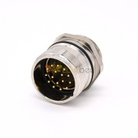 connector male M23 16 Pin Straight Male Waterproof Cable Panel Receptacles Shield