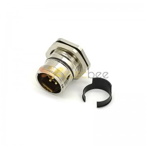 M23 12 Pin Painel do Conector Masculino Mount Front Mount Shield Straight