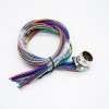 M23 Cable 19Pin Male Waterproot Socket High Flexibility Wiring Harness For Industrial Robot Shield With 75CM 20AWG Wire