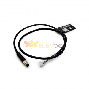 Conector M5 a conector M5 4 pines enchufe macho sobremoldeado a conector de 4 pines impermeable sin escudo con cable de 50CM 26AWG