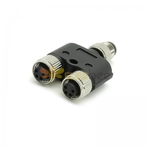 M8 Adapter Waterproof Y Type Two Female Plug To One Male 4Pin Plug Cable Unshiled Adapter