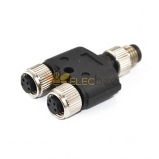 M8 Adapter wasserdicht Y Typ zwei weibliche Stecker zu einem männlichen 4Pin Stecker Kabel Unshiled Adapter