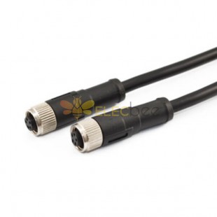 10 шт. кабельный разъем M8, водонепроницаемый B-кодирующий 5-контактный винтовой тип соединения с удлинительным кабелем 1 м 24AWG