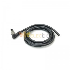 M8 8pin cable connector right angle male m8 connector molded cable 1meter