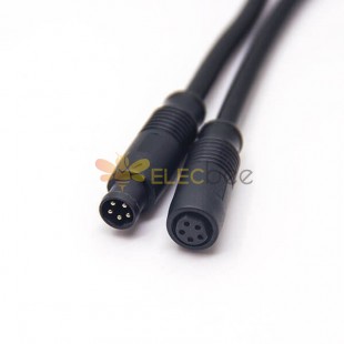 M8 Кабель Быстрый Plug 5 Pin Мужской женский Код B прямой разъем для кабеля 24AWG 1M