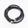 M8电缆插头5芯B扣公转母直式注塑线材接3米24AWG PVC线