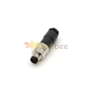 M8 6Pin Field Wireable Conector Macho Reto Montar Copo de Solda para cabo Unshiled Plugue À Prova D 'Água