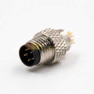 M8 5 Pin Male Connector B-Coding Straight Shield Field Wireable Connector Cable Solder Type