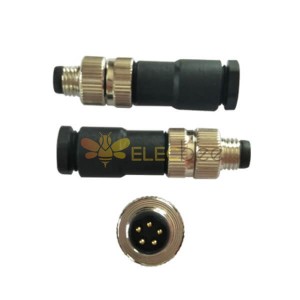 M8 Aviation Plug wasserdicht Kunststoff B Codierung 5Pin Stecker Montieren Typ Kabel gerade Stecker