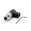 M8 Cable Conector de Montaje Impermeable IP67 90 Gradomacho Macho 3Pins Wireable Unshiled Conector