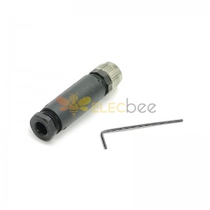 M8 Field Wireable Connector Straight 3 Pin Male Assemble Type Plug Unshiled